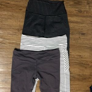 3 pairs Glyder Leggings Size L Like New Condition
